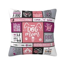 Dog Mom Gifts for Women, Dog Lovers 18" x 18" Pack of 1 Pink - to Dog Mom