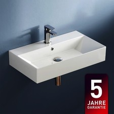 Keramik Waschtisch 70 x 42 cm weiß Waschbecken Aufsatzwaschtisch Möbelwaschtisch