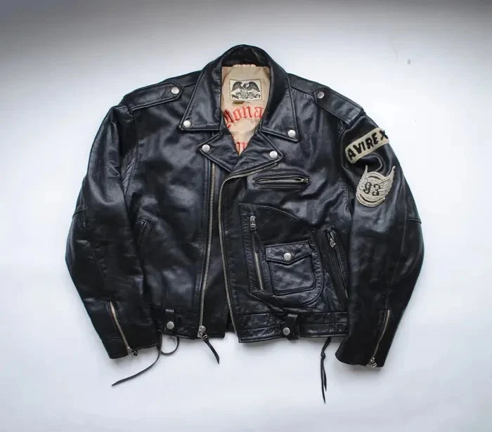 NEW Avirex Mens Daytona to L.A USA Black Tour 90s Motorcycle Leather Jacket NWT - Image 3 of 4