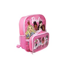 Large Backpack- Barbie Insulated Lunch Bag Detachable 2-Piece Set Pink Girls 16"
