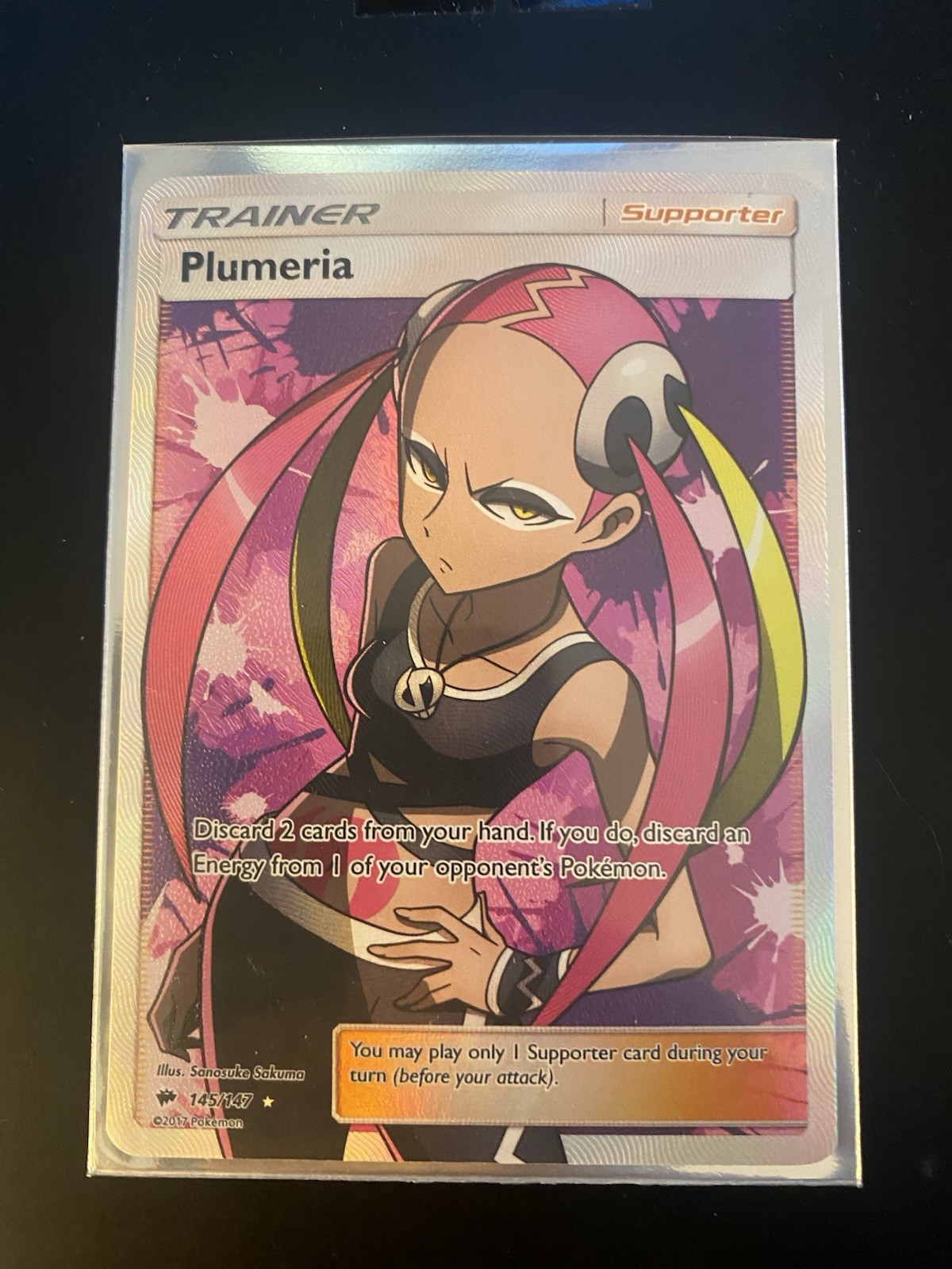 Plumeria (Full Art) 145/147 Sm-Burning Shadows Holo