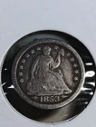 USA Silver Seated Liberty Half Dime 1853 O Arrows Item F26N25