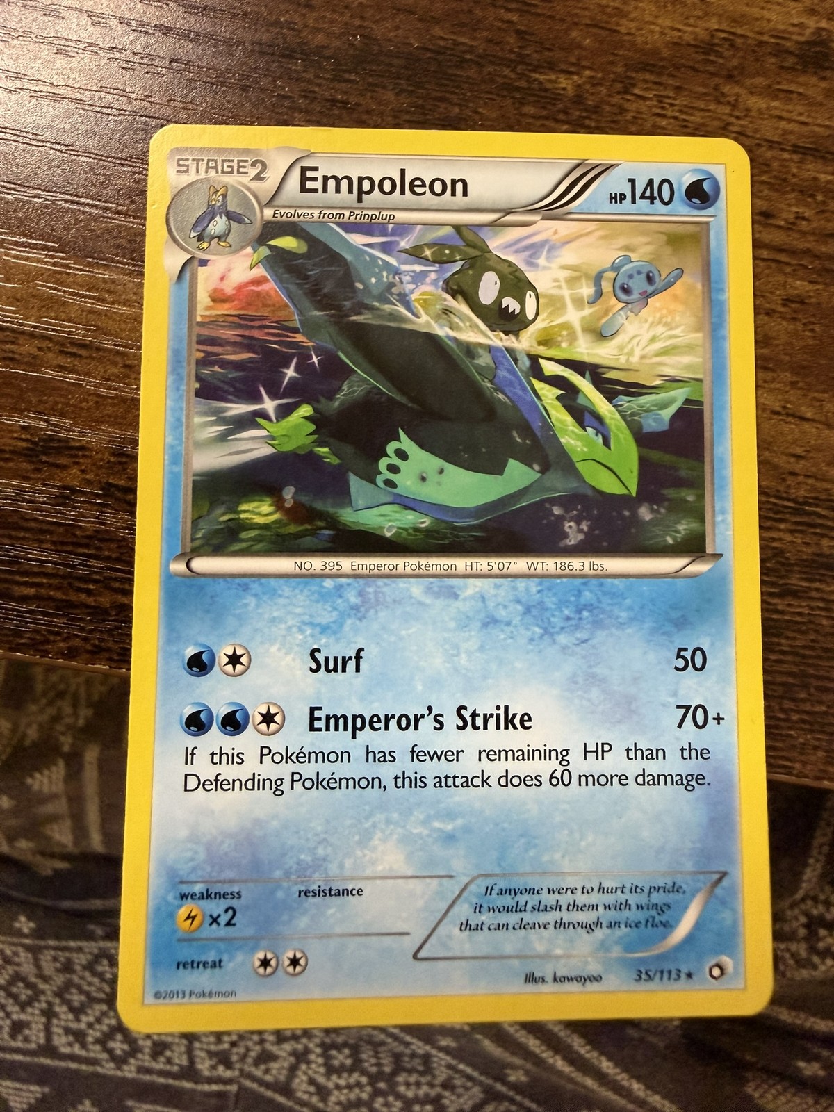 Empoleon 2013 Pokemon Legendary Treasures Rare #35/113 LP