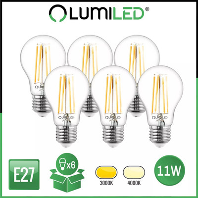 LUMILED 6x LED Leuchtmittel E27 A60 11W 1521lm Warmweiß/Neutralweiß 360° 6 Stück