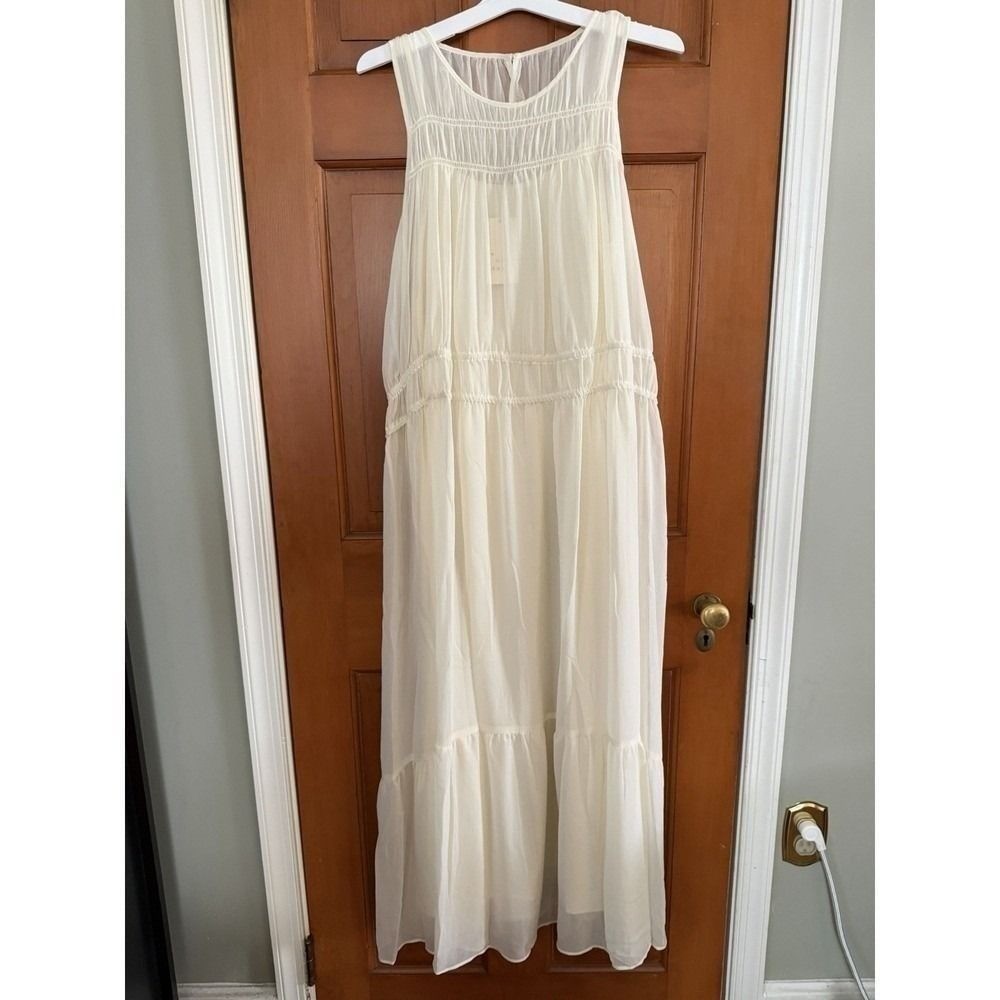 Women's A New Day Cream Sleeveless Maxi Dress Size Large NWT