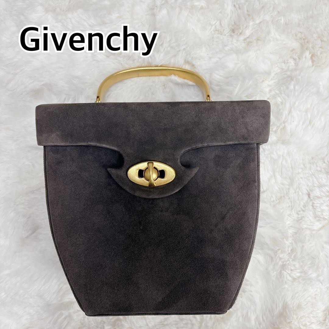Givenchy Handbag Vintage Suede Gold Hardware