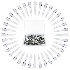 Tenalleys 50 Pcs Metal Duck Bill Hair Clips, Silver Single Prong Hair Clips f...