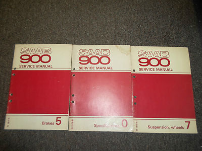 1979 80 1981 Saab 900 Bremsen Brille Aufhängung Räder Service Manuell 3 Band Set