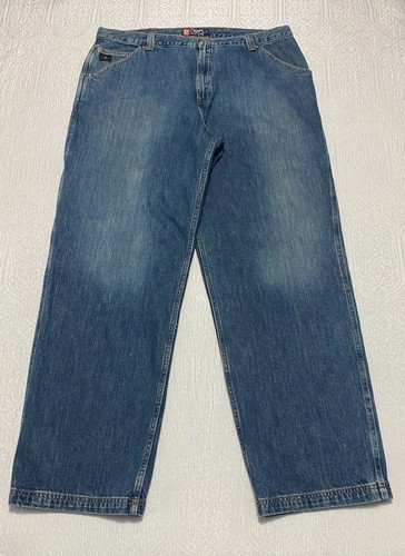 Chaps Ralph Lauren Men's Jeans 40x32 Blue Utility Work Straight - Picture 2 of 10