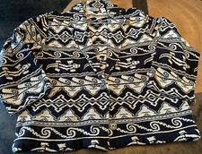 CHICO  S DESIGN JACKET WOMENS SZ 1 COTTON SOUTHWESTERN PRINT