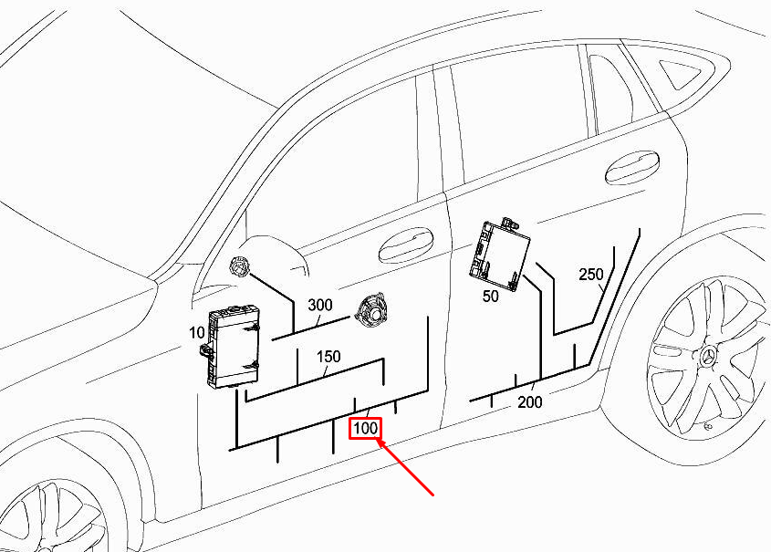 Neu MERCEDES-BENZ GLC X253 Kabelbaum für die vordere linke Tür A2055402531