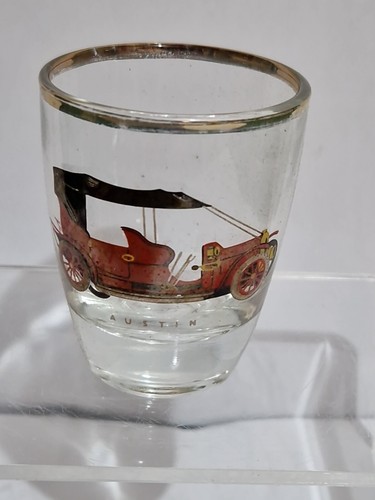 Vintage French Shot Glasses With Classic Cars In Original Box Set Of 6 Man Cave - Foto 7 di 10