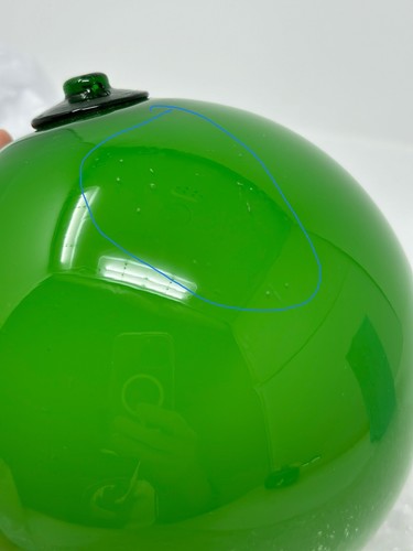 Large 5.7” Holmegaard Cased Glass Hanging Ball Carnaby Vase Topper Michael Bang - Picture 7 of 14