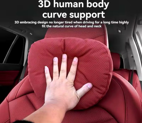 Cognac Suede Throw Pillow For S-Class/MM/Other Luxury Vehicle - Picture 3 of 3