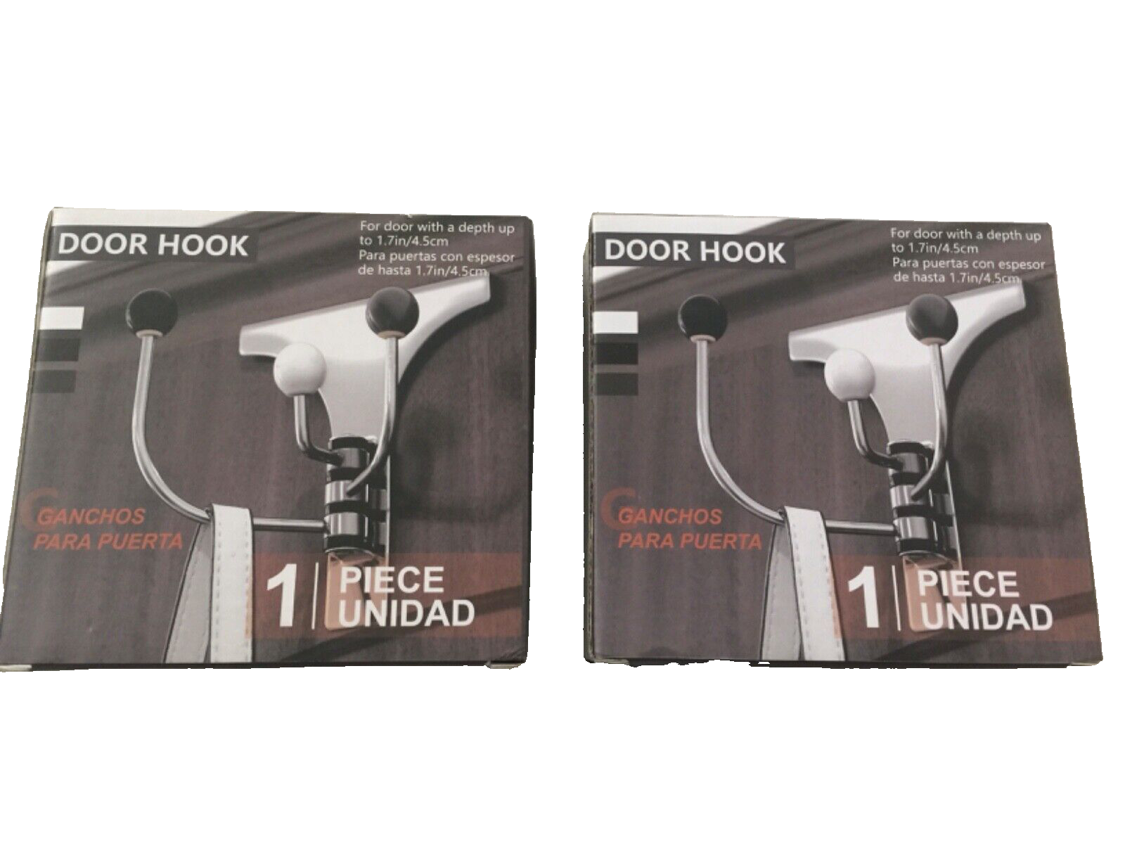 Set 2  swivel over the door hooks with ceramic knobs New