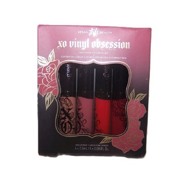 KVD Vegan Beauty XO Vinyl Obsession Mini Lip Cream 4pc Holiday  