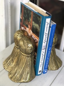 Vtg Decorative Crafts Inc Solid Brass Bookends Tassels Korea