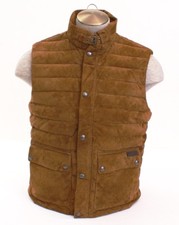 Polo Ralph Lauren Hunter Brown Quilted Suede Down Vest Men's NWT $1095
