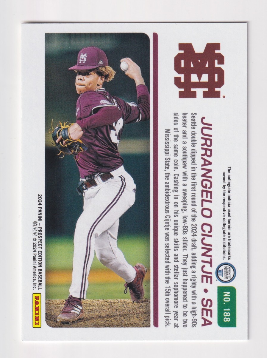 2024 Panini Prospect Edition TICKET RED #188 JURRANGELO CIJNTJE RC