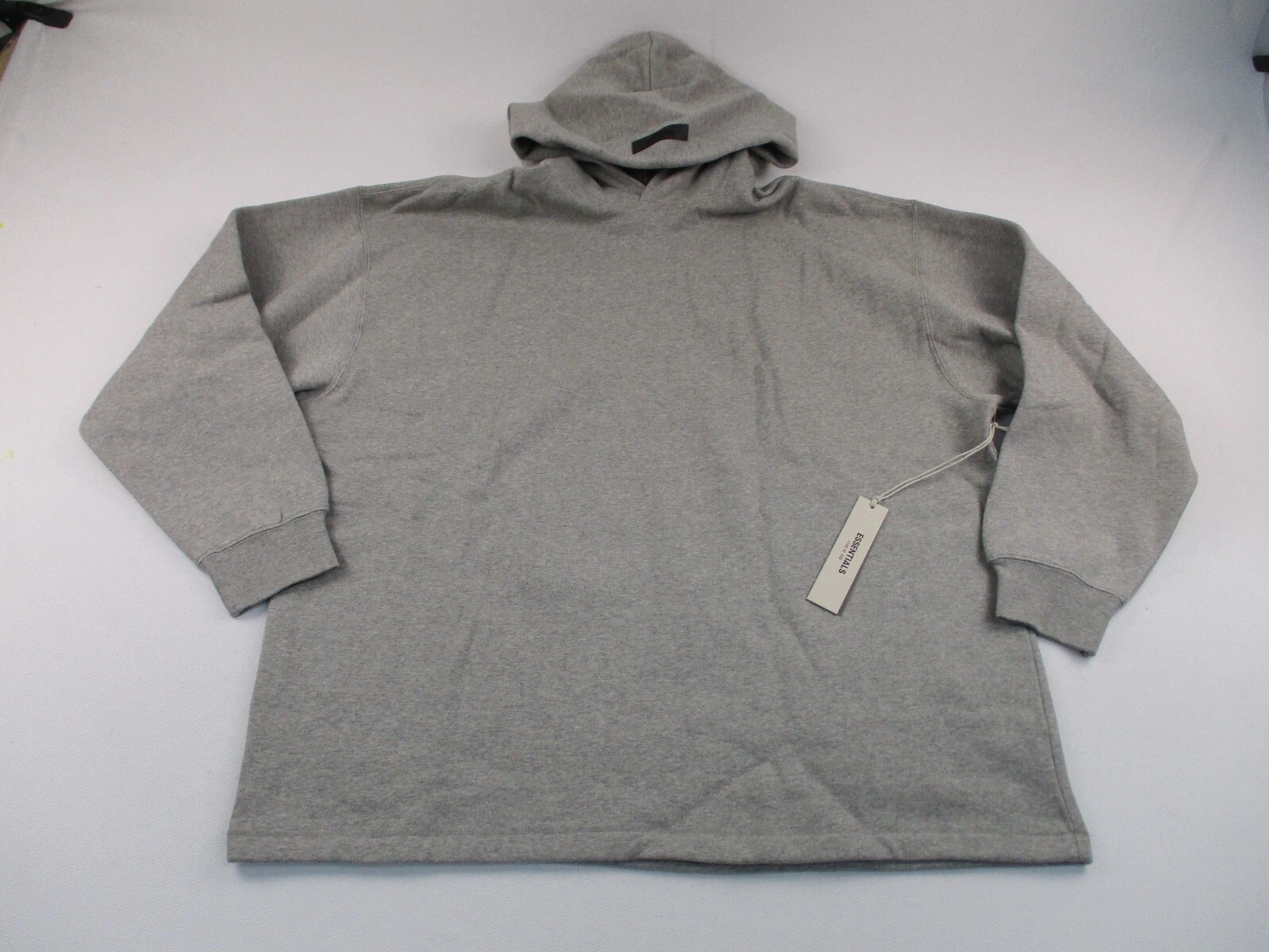 Felpa con cappuccio Fear of God Essentials relaxed uomo XL grigio avena scuro