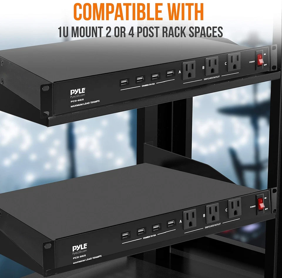 Tira acondicionadora central de fuente de distribución de energía PDU 19 salidas 1U 19" montaje en rack Foto 4 de 4