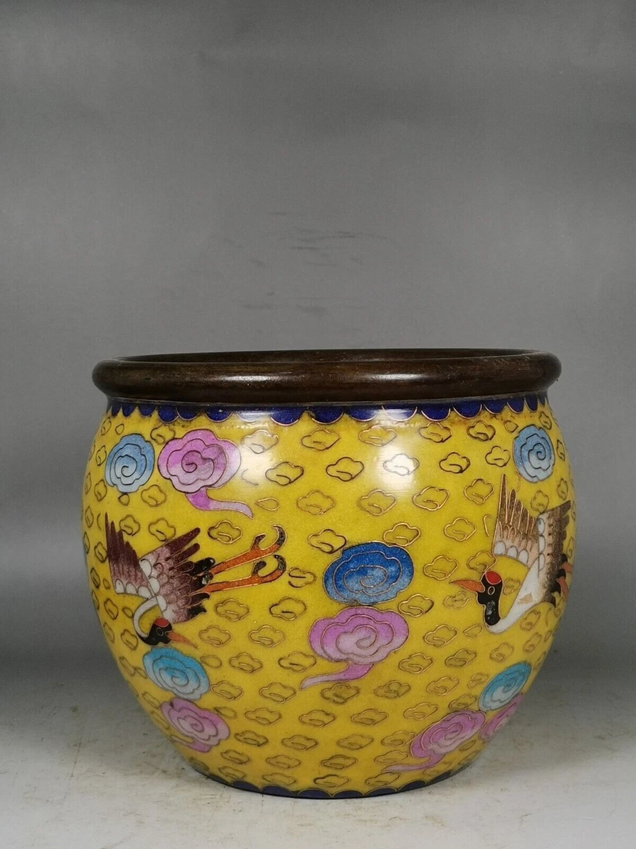 古董原始景泰蓝古董中国盆| eBay