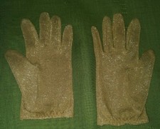 Vintage Women's Dress Gloves, Gold