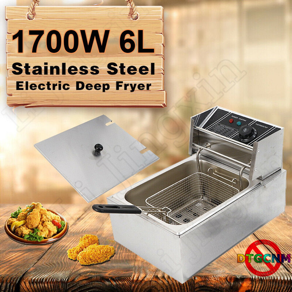 1700W 6L Commercial Electric Deep Fryer For Restaurant Use