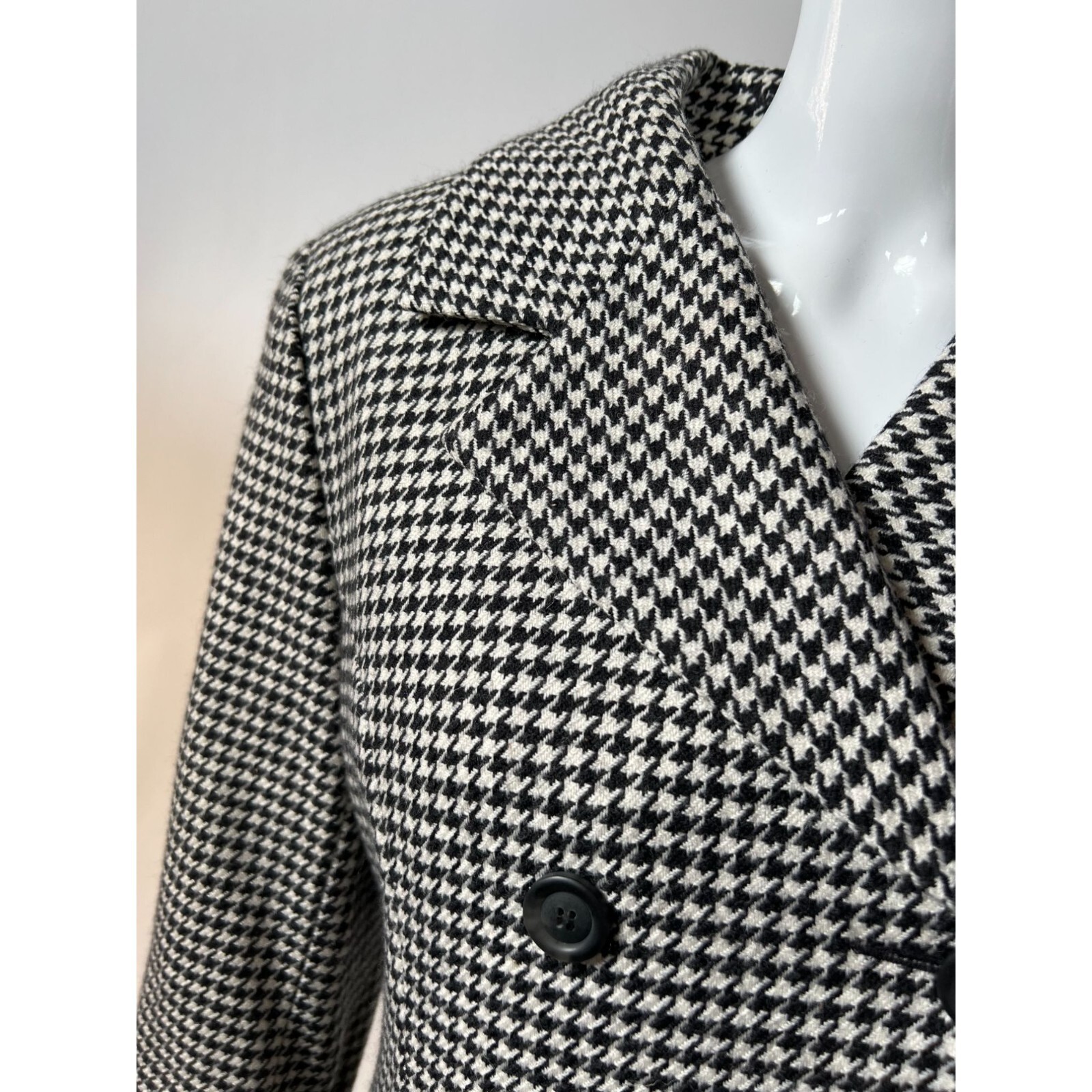 Express Double Breasted Houndstooth Jacket  8 Bla… - image 2