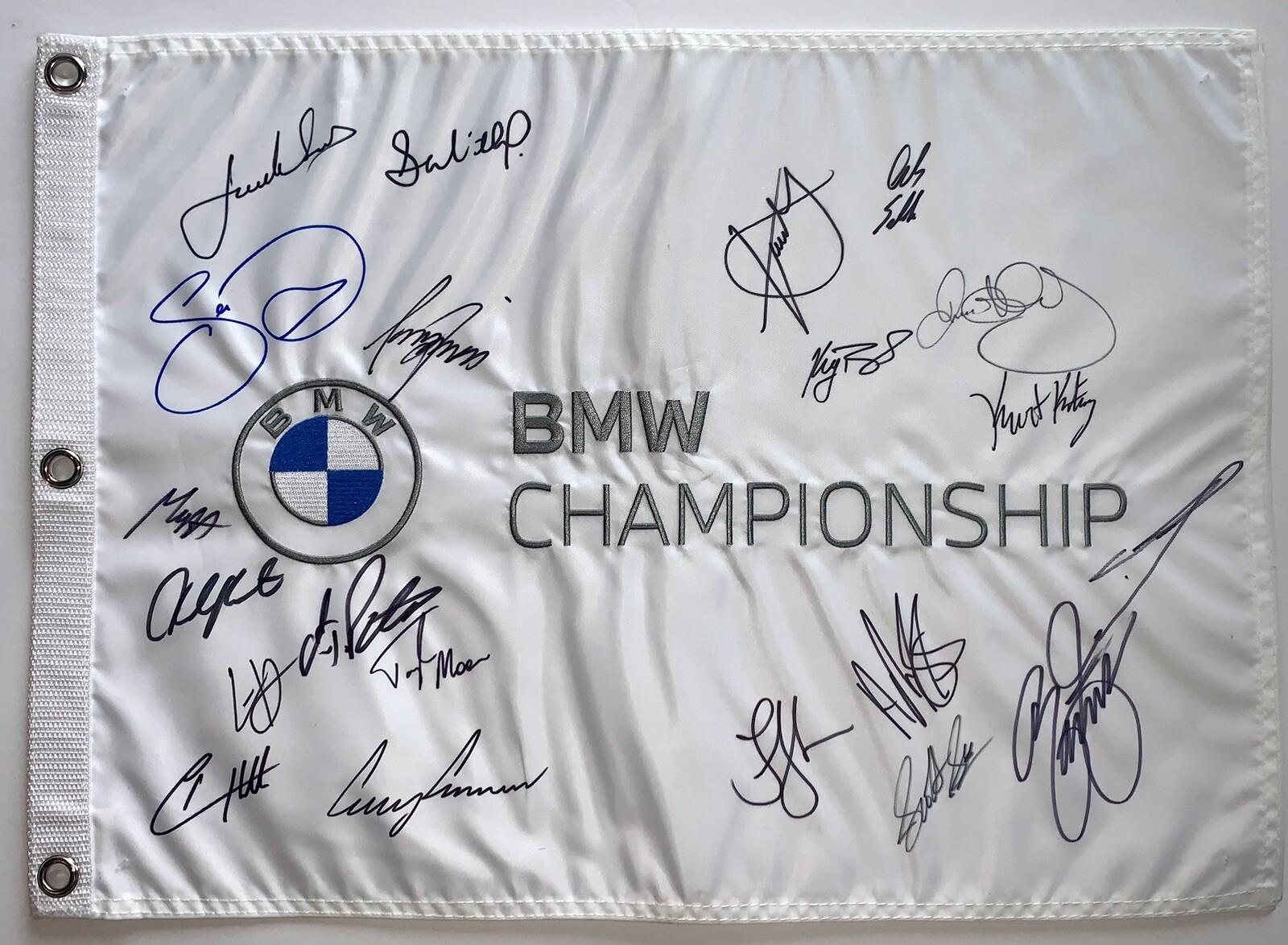 Rory McIlroy Autographed Signed BMW golf Field Flag Scottie Scheffler J. Spieth Fowler Bas 