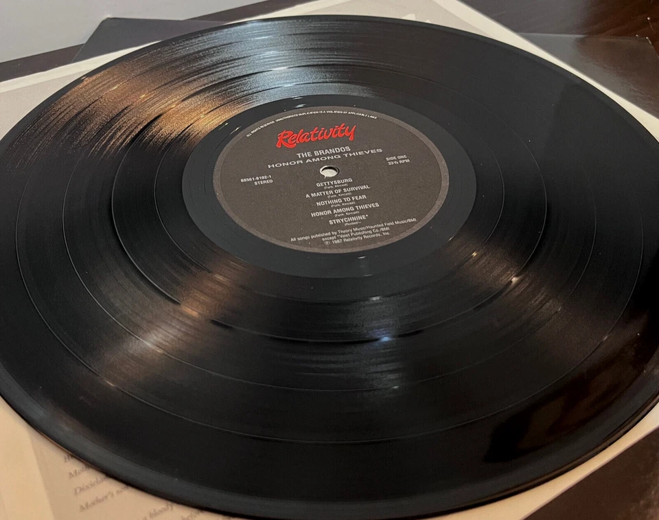 THE BRANDOS - Honor Among Thieves (1987) - 12" Vinyl Record LP - EX - Image 3 of 3