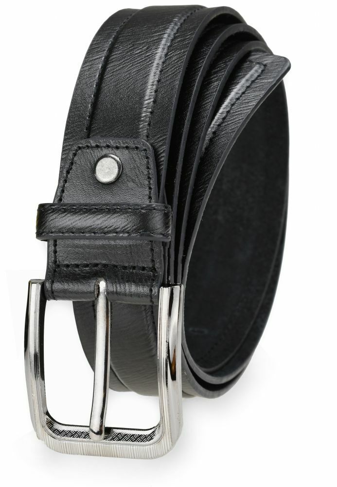 Leather Mens Designer Belt Belts Real Genuine Buckle Trouser Brown ...