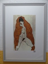Egon Schiele Reproduktion Lithografie 50 x 70 cm limitiert, signiert und gerahmt