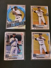 Jazz Chisholm 2021 Bowman Rookie of the Year Favorites Mojo & Chrome + Base Lot