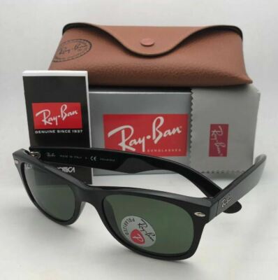 New Ray-Ban Sunglasses NEW WAYFARER RB 2132 901/58 52-18 Black w