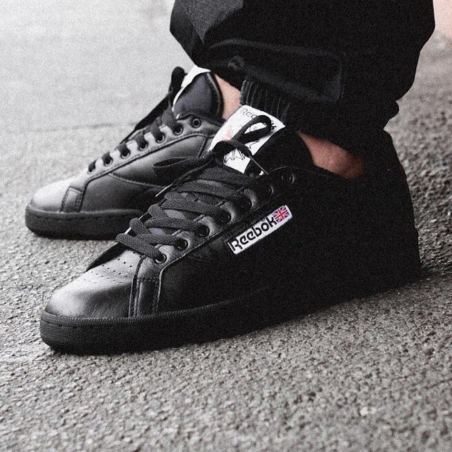 Мужские теннисные туфли Reebok Club C Grounds 11 размера, черные повседневные кроссовки #788