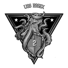 USS Essex LHD-2 Hull Number US Gator Navy Pride Veteran 4" USN Warship Decal