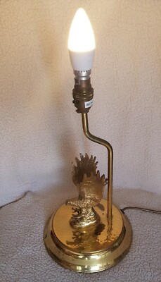 Schöner britischer Vintage Messing American Eagle Lampenfuß