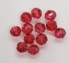 Swarovski Crystal Indian Pink Faceted Round 5000 Beads; 4mm 24 or 6mm 12 