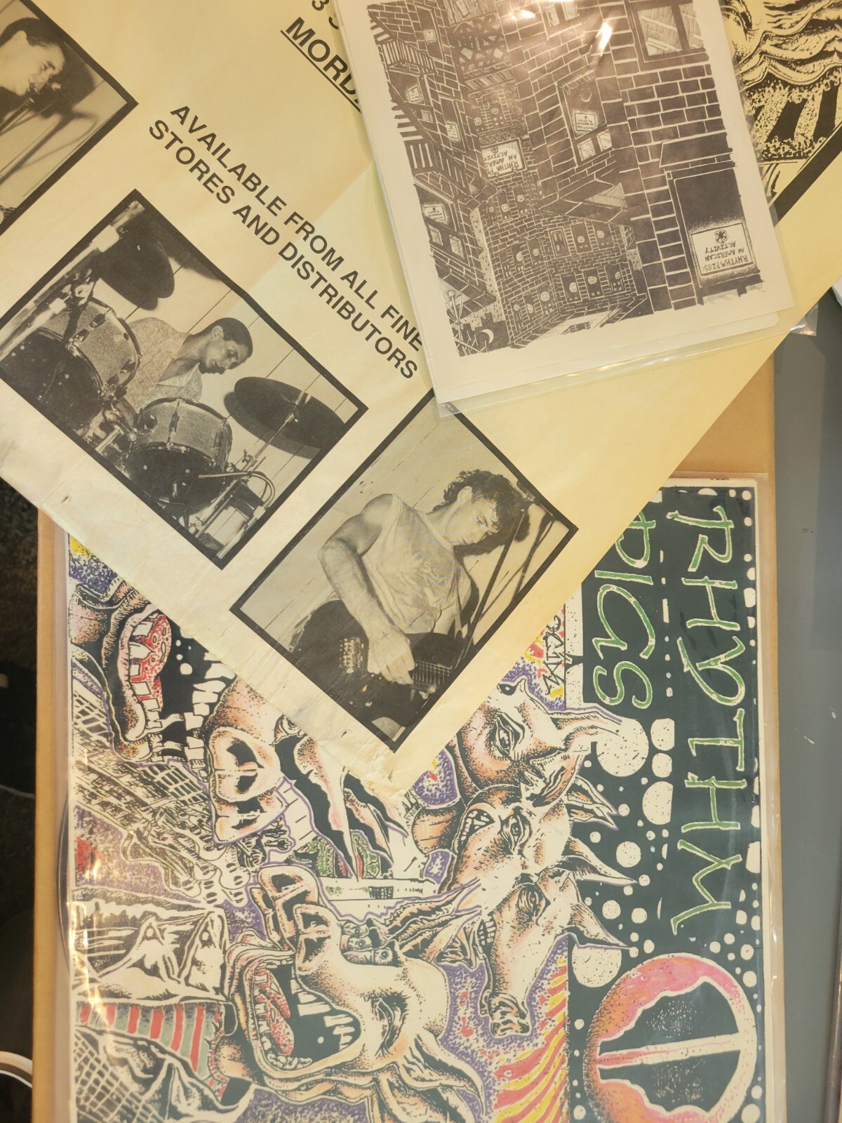 Rhythm Pigs orginal records +poster mdc rkl clown alley black flag verbal abuse