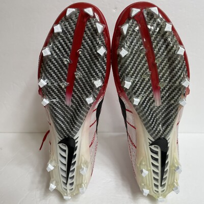 Nike Vapor Untouchable 3 Elite Flyknit Cleats White Red Size  display picture 2