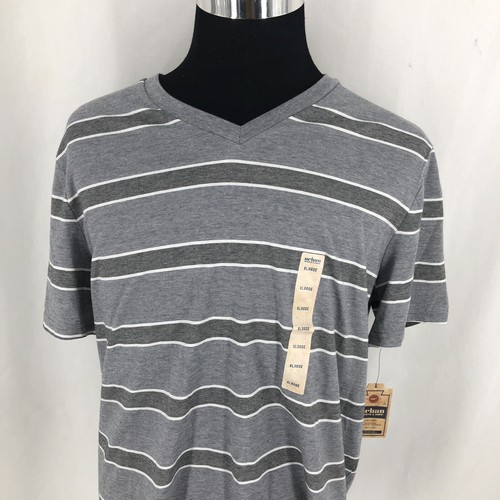 URBAN PIPELINE GRAY STRIPED SHORTSLEEVED V-NECK TEE SHIRT XL NWT | eBay