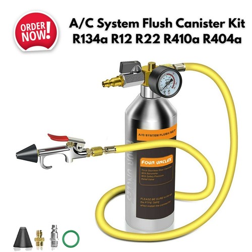 AC Flush Kit, A/C Air Conditioner System Flush Canister Kit Clean Tool Set USA eBay