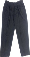 Christian Dior Vintage Separates 100 Pure Wool Black Carrot Pants Size 8 READ