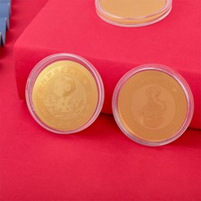 2025 Year Of The Snake Lucky Gold Foil Coin C...