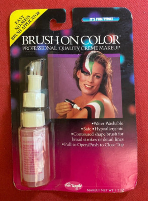 KARNEVALSWITZ PARTY Vintage BRUSH ON FARBE ROT CREME MAKE UP Fun World