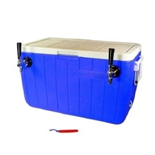 NY Brew Supply Jockey Box Cooler - Double Faucet, 120' Stainless Coils, 48qt