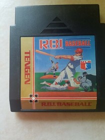 Tengen RBI Baseball Black Cart (Nintendo Entertainment System) NES Tested Sleeve