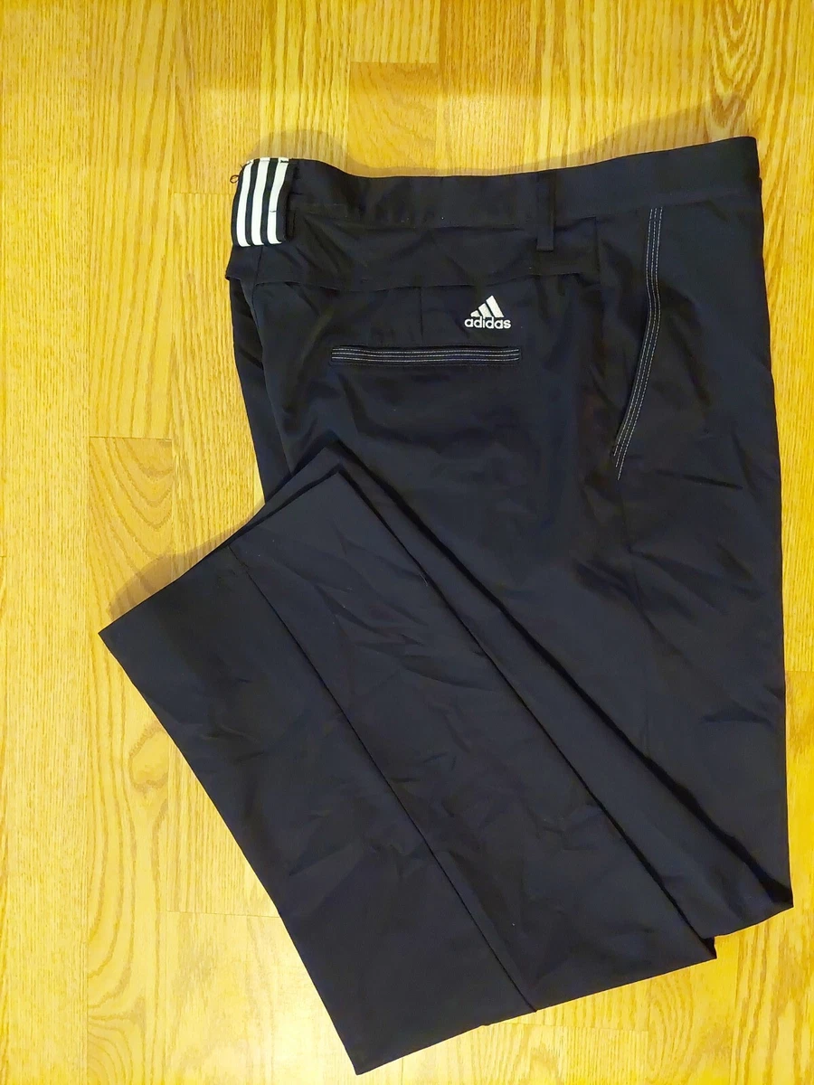 ADIDAS CLIMACOOL GOLF PANTS BLACK 3 STRIPE POLYESTER MEN&#039;S 37 32 Read!! eBay