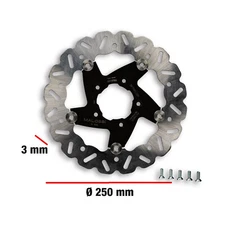 Malossi Whoop Brake Disc Ø 250mm, Thickness 3mm for F32S/F37R Gilera Runner